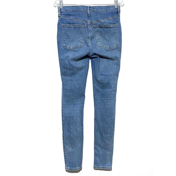 Free People Skinny Stretch Denim Jeans 27 R Medium Wash Normcore Casual Neutral - Picture 1 of 6